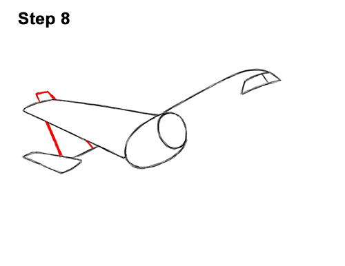 How to Draw Cartoon Airplane 8