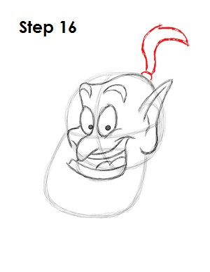 Draw the Genie Step 16 Draw the Genie 16