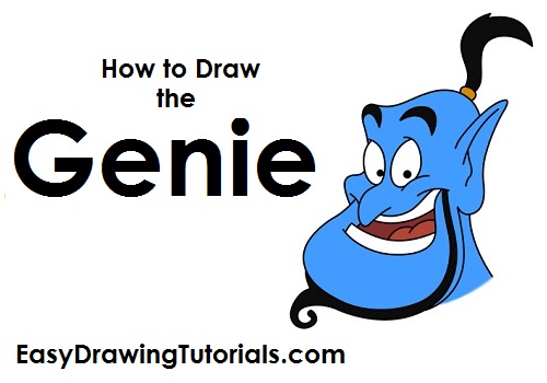 Draw the Genie from Aladdin How to Draw Aladdin's Genie