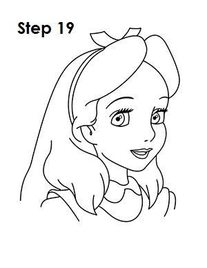 How to Draw Alice 19 How to Draw Alice Step 19