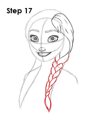 Draw Anna Step 17 Draw Anna Frozen 17