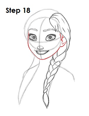 Draw Anna Step 18 Draw Anna Frozen 18