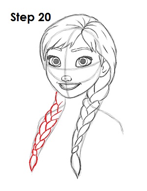Draw Anna Step 20 Draw Anna Frozen 20