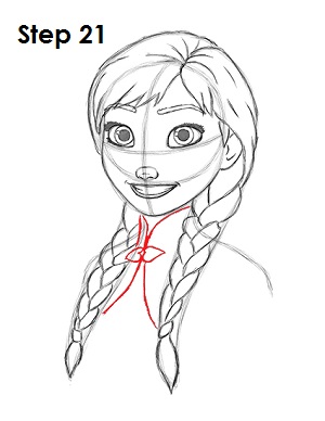 Draw Anna Step 21 Draw Anna Frozen 21