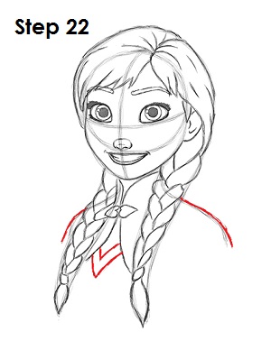 Draw Anna Step 22 Draw Anna Frozen 22