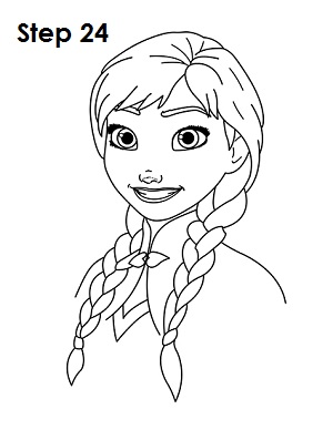 Draw Anna Step 24 Draw Anna Frozen 24
