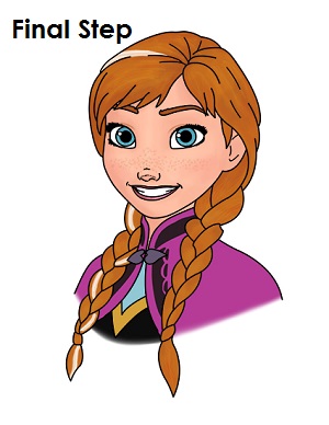 Draw Anna Step Complete Draw Anna Frozen Last