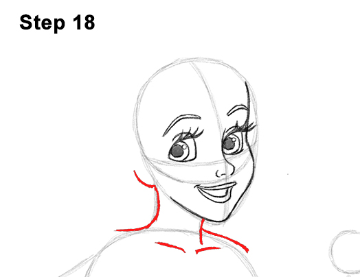 Ariel Little Mermaid Drawing 18 Draw Ariel Little Mermaid Body 18