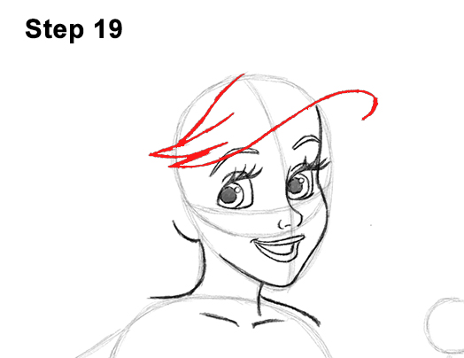 Ariel Little Mermaid Drawing 19 Draw Ariel Little Mermaid Body 19