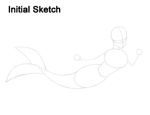 Ariel Little Mermaid Drawing Sketch Draw Ariel Little Mermaid Body Sketch