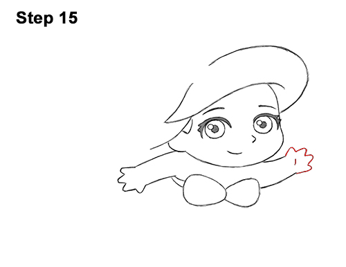 Mini Ariel Drawing 15 Draw Mini Chibi Little Mermaid Ariel 15