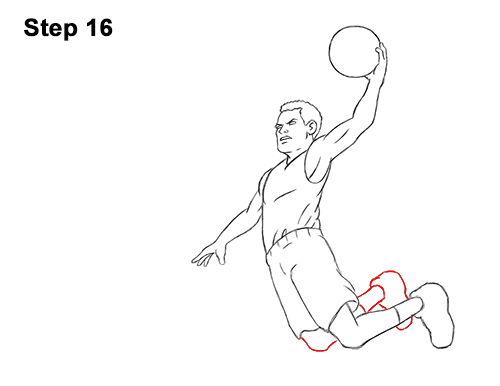 Draw Cartoon Basketball Player Dunk 16 How to a Draw Cartoon Basketball Player Dunking 16