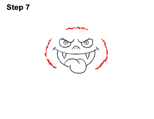 How to Draw Angry Funny Cute Halloween Cartoon Bat 7