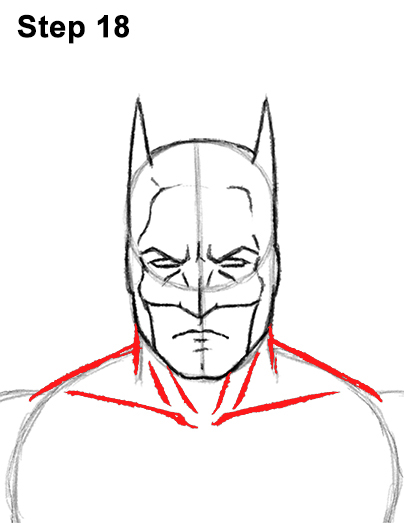 How to Draw Batman Full Body Step 18 How to Draw Batman Full Body Step 18
