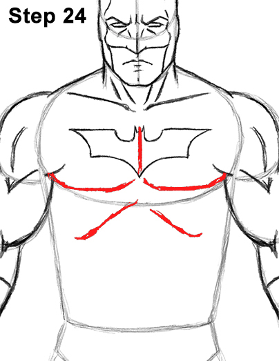 How to Draw Batman Full Body Step 24 How to Draw Batman Full Body Step 24