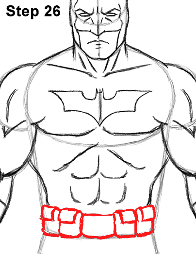 How to Draw Batman Full Body Step 26 How to Draw Batman Full Body Step 26