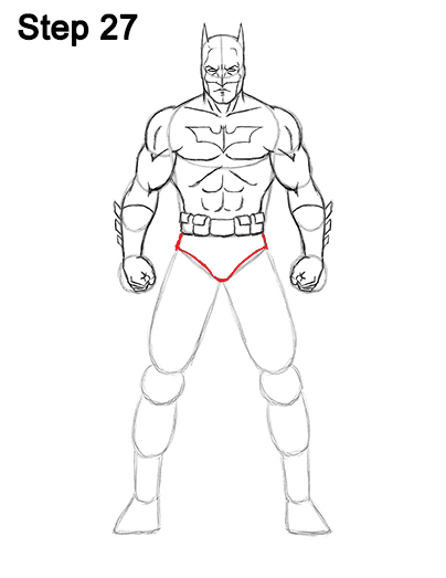 How to Draw Batman Full Body Step 27 How to Draw Batman Full Body Step 27