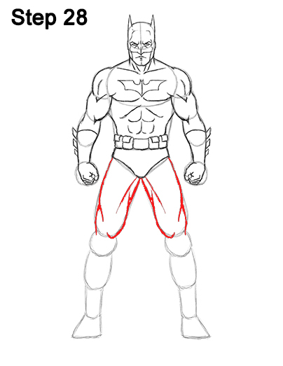 How to Draw Batman Full Body Step 28 How to Draw Batman Full Body Step 28