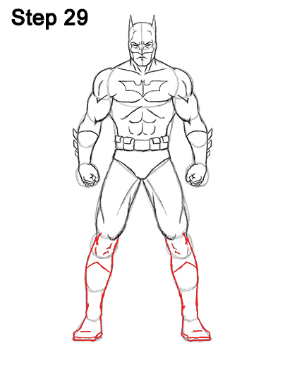 How to Draw Batman Full Body Step 29 How to Draw Batman Full Body Step 29