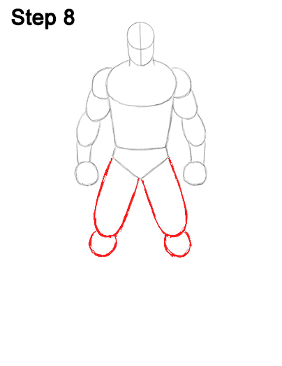 How to Draw Batman Full Body Step 8 How to Draw Batman Full Body Step 8