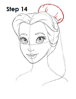 How to Draw Belle How to Draw Belle Step 14