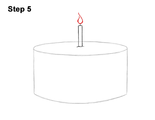 Draw Cartoon Birthday Cake 5 How to Draw Cartoon Birthday Cake Candle 5