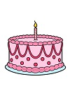 How to Draw Birthday Cake Candle Pink