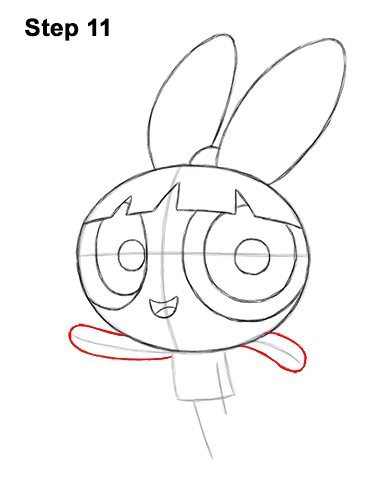 How to Draw Blossom Powerpuff Girls Full Body 11