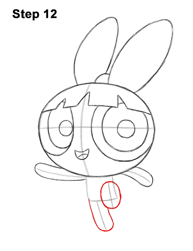 How to Draw Blossom Powerpuff Girls Full Body 12