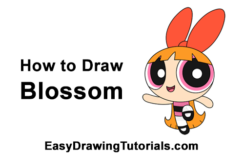 Draw Blossom Powerpuff Girls How to Draw Blossom Powerpuff Girls Full Body