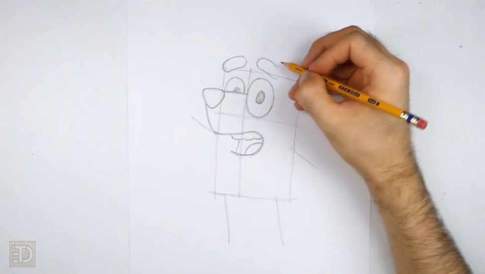 How to Draw Bluey Facial Features