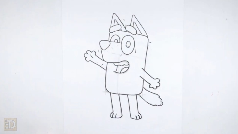 How to Draw Bluey Inking
