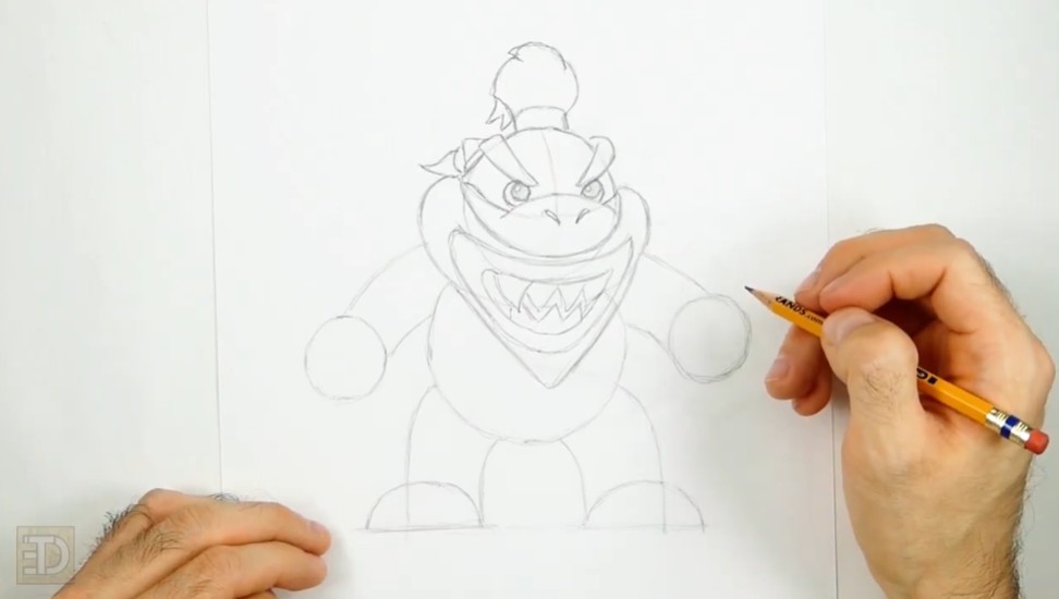 How to Draw Bowser Jr Limbs