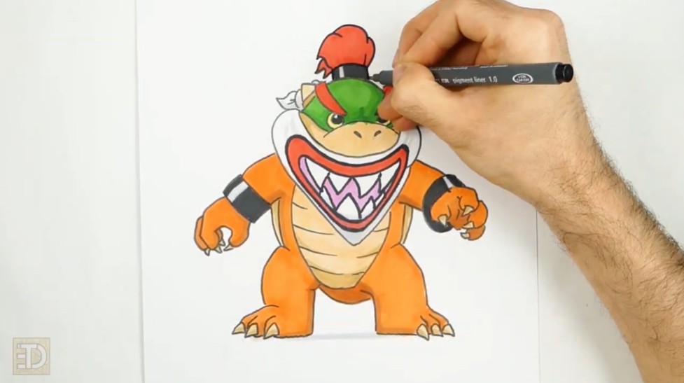 How to Draw Bowser Jr Hands