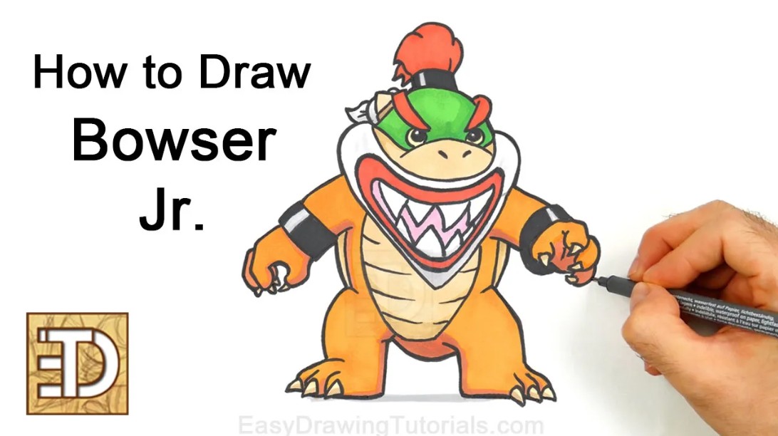 How to Draw Bowser Jr Lower Body