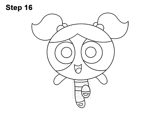 How to Draw Bubbles Powerpuff Girls Full Body 16