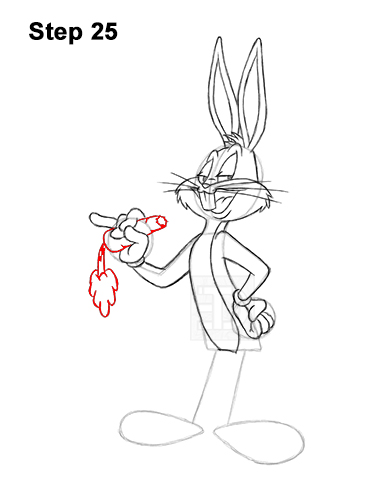 How to Draw Bugs Bunny Full Body Carrot 25