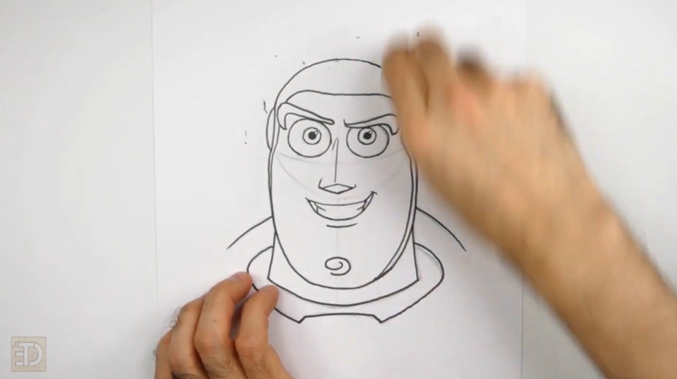 How to Draw Buzz Lightyear Hood and Suit Details