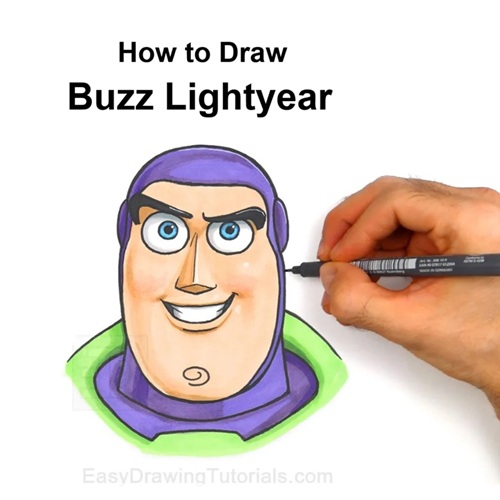 How to Draw Buzz Lightyear Final