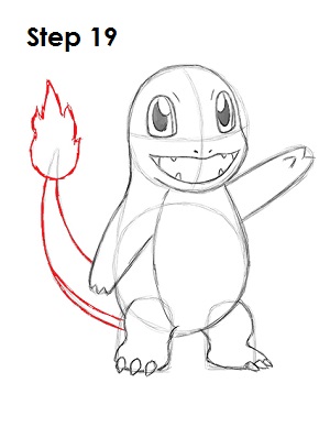 Draw Charmander Step 19 Draw Charmander 19