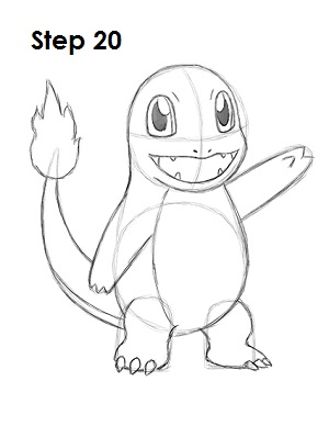 Draw Charmander Step 20 Draw Charmander 20