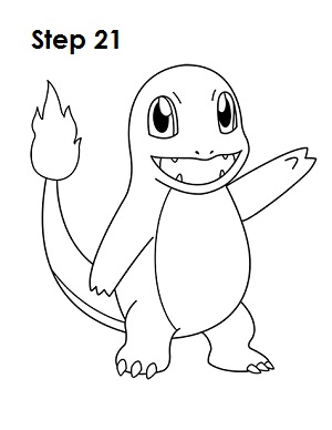 Draw Charmander Step 21 Draw Charmander 21
