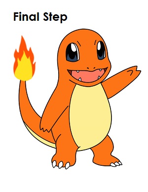 Draw Charmander Final Step Draw Charmander