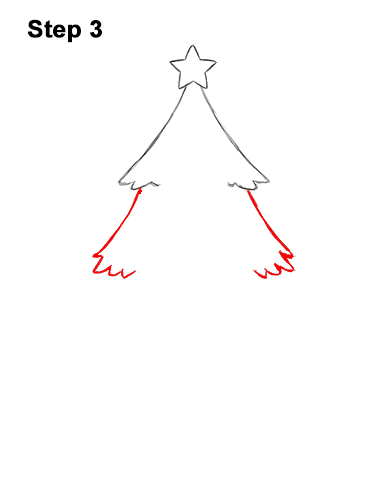 Draw Cartoon Christmas Tree Gifts 3 How to Draw Cartoon Christmas Tree with Presents 3