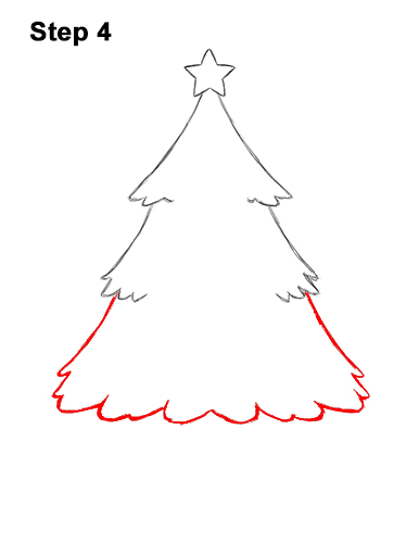 Draw Cartoon Christmas Tree Gifts 4 How to Draw Cartoon Christmas Tree with Presents 4