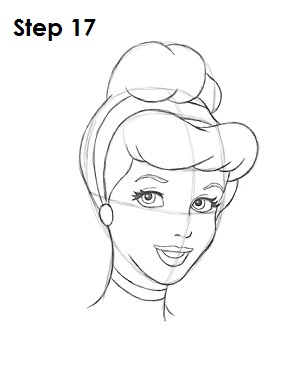 How to Draw Cinderella How to Draw Cinderella Step 17
