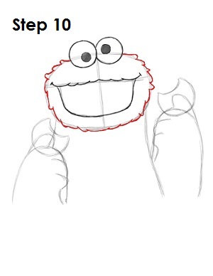 How to Draw Cookie Monster Step 10