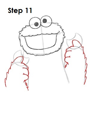 How to Draw Cookie Monster Step 11