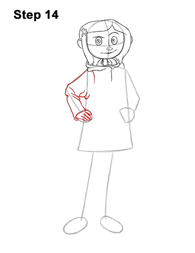 Draw Coraline Full Body 14 How to Draw Coraline Jones Full Body 14