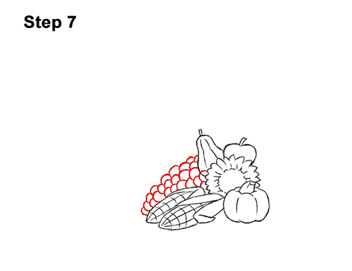 Draw Cartoon Cornucopia 7 How to Draw Cartoon Cornucopia Thanksgiving 7